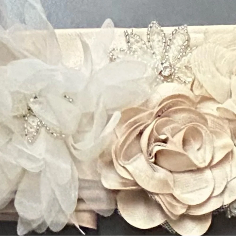 Beautiful ivory David's Bridal wedding dress size 16w/belt & wrap Style- 9V3540 - Picture 10 of 13